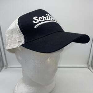 “Scribbler” Black/White Trucker Hat OSFA Mesh Cap Hit Wear